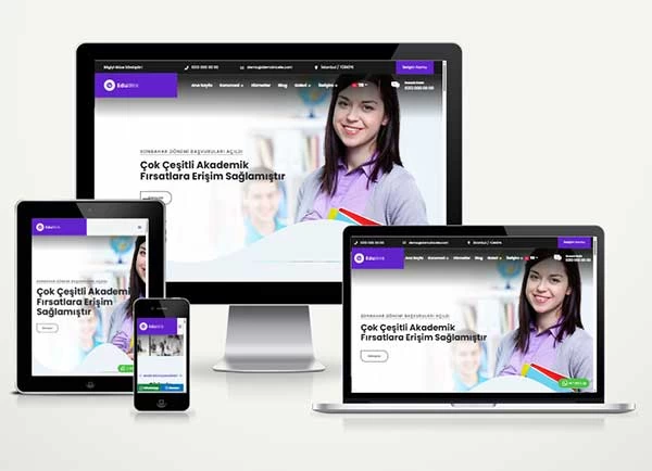 Dershane Eğitim Web Sitesi Paketi Edublink