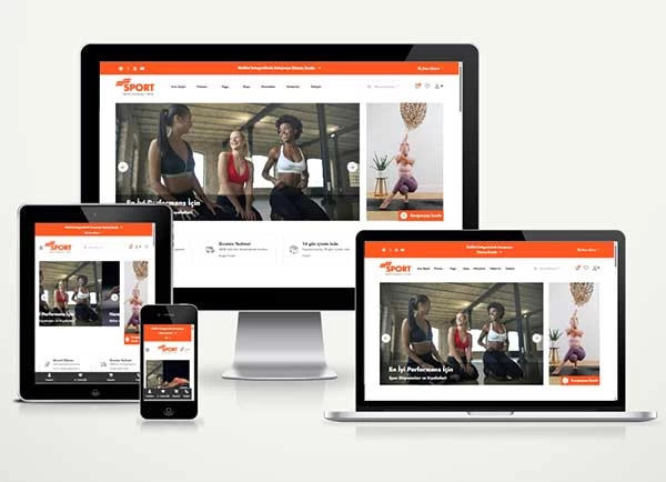 Spor Ekipmanları E-Ticaret Paketi Sport