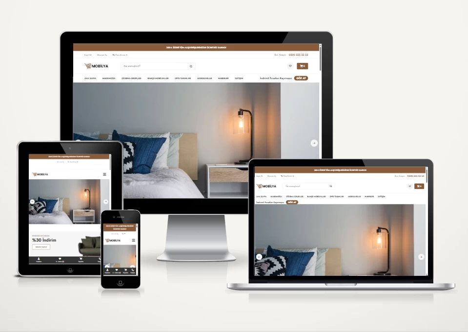 E-Ticaret Mobilya Ev Aksesuar Web Paketi Office