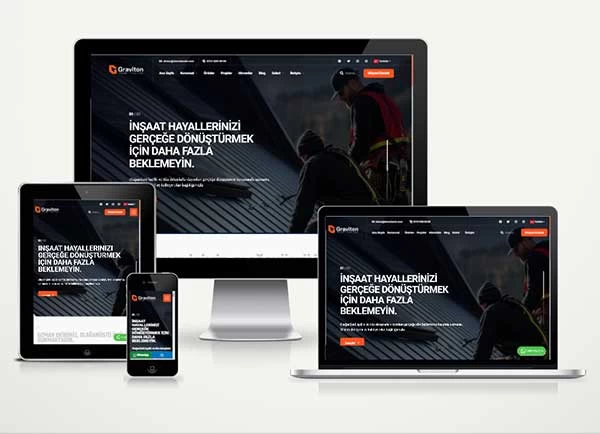 İnşaat Firması Web Sitesi Paketi Graviton