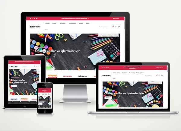 Kırtasiye Ürünleri Satış E-Ticaret Paketi Entry