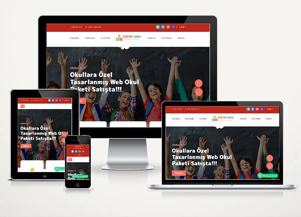 Kreş / Eğitim Kurumu Web Sitesi Paketi Garten v4.5