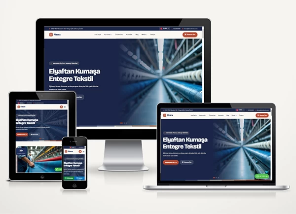 Kumaş ve İplik Fabrikası Web Sitesi Paketi