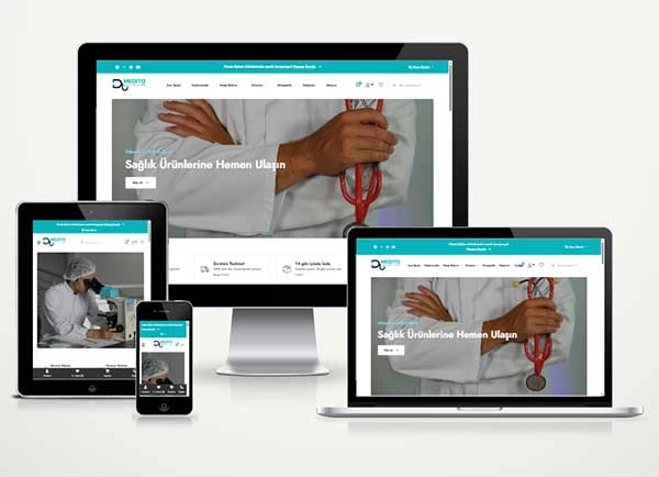 Medikal Sağlık E-ticaret Web Paketi Medito