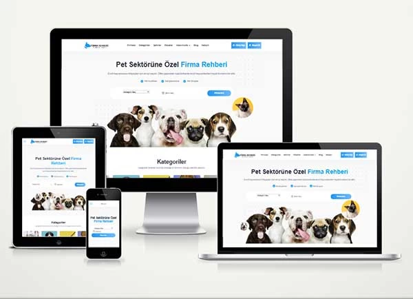 Pet Sektörü Firma Rehberi Web Sitesi Paketi