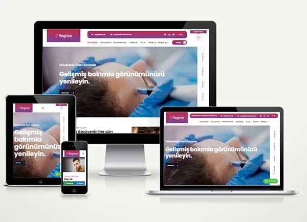 Saç Ekim ve Estetik Web Paketi Regrow